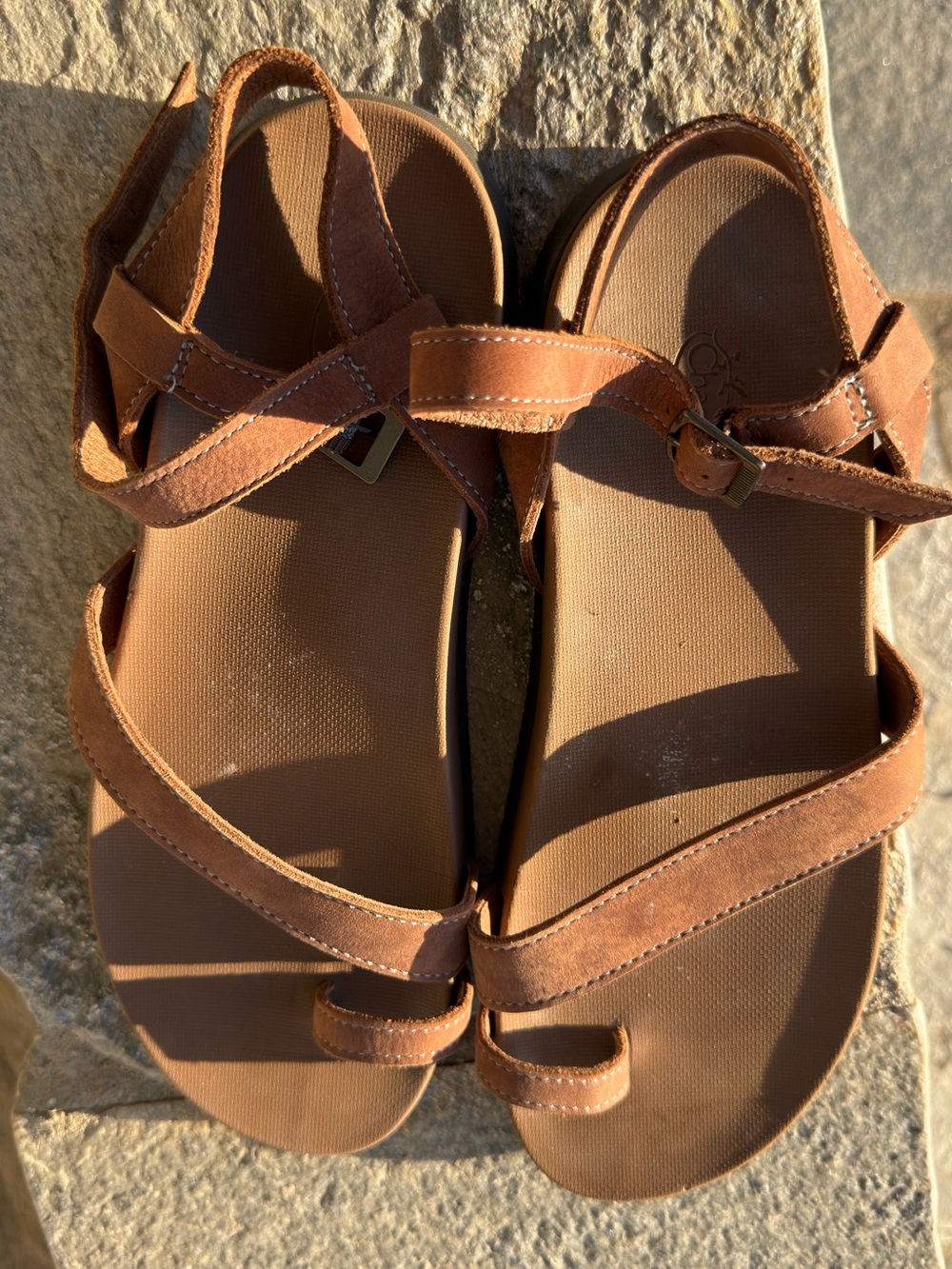 Chaco Brown Strappy Leather Sandals size 11 NWOT